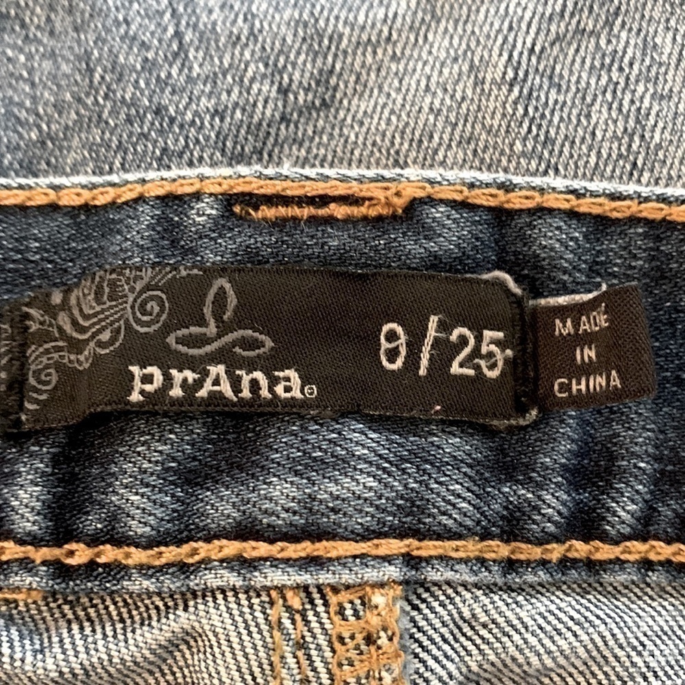 Prana Skinny Jeans, Size 0/25, Blue Denim - Picture 4 of 5